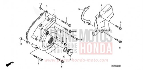 LEFT CRANKCASE COVER CBF125MA de 2010
